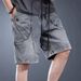 Men's Clothing Denim Shorts Men's Summer Washed Distressed Retro Shorts Loose Trendy Workwear Mid Length Pants_viptrois.com