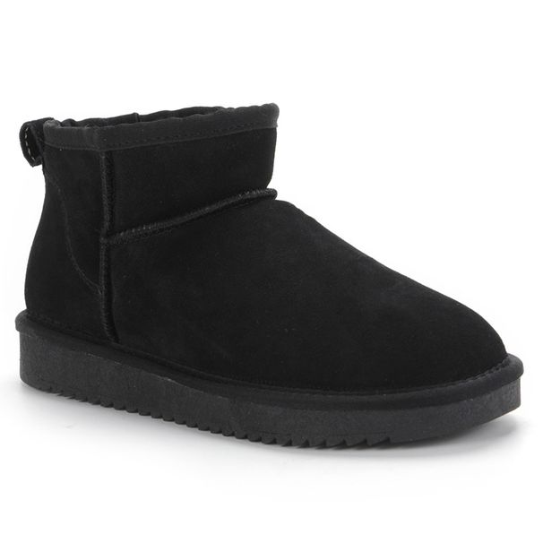 New Mini Low-Cut Suede Cowhide Snow For Women Winter Short Boots 2025 Fleece-Lined Non-Slip Student Cotton Shoes_viptrois.com