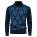 Pure 2024 Autumn Winter Men Casual Knitted Sweater Insert Jacket Spliced Men's Korean Version Slim Fit Youth Color Block_viptrois.com