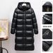 New Black Gold Down Men's Long Jacket Winter Thickened Work Clothes Hooded Warm Casual Wear_viptrois.com
