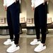 Autumn Men's Sports Casual Slim Fit Patchwork Skinny Pants Fleece Lined Fashion Versatile_viptrois.com