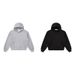Heavyweight Boxy Hoodie –Inspired Cleanfit Style, Anti-Wrinkle Fleece, Unisex Oversized Pullover With Kangaroo Pocket (S-XL, Black/Grey)_viptrois.com