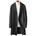 Premium Wool Blend Overcoat For Men – Mid-Length British-Style Trench Coat With Notch Lapel (M/170-XXXXL/195, 3 Versatile Colors)_viptrois.com