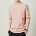 Heavyweight 100% Cotton Long Sleeve T-Shirt Men's Solid Color Base Shirt 2025 New Style Top Spring Autumn Round Neck_viptrois.com