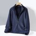 Austrian Velvet Autumn And Winter Velvet Thickened Double-sided Thermal Stand-up Collar Cardigan Sweater Jacket Couple Men's And Women's Tops_viptrois.com