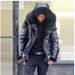 European And American Men's Faux Leather And Plush Thickened Fur One-piece Short Zipper Coat Hooded Men's Coat_viptrois.com