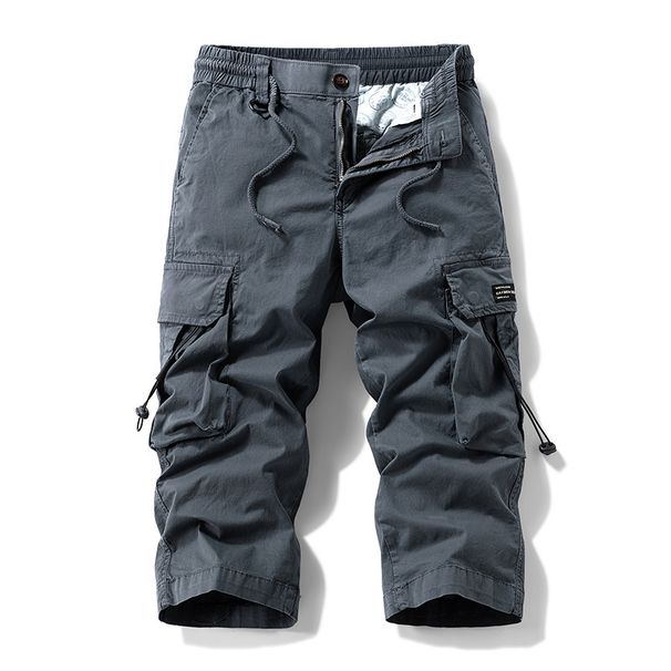 Men's Men's American Sports Workwear Trendy Straight Leg Shorts, Casual Cropped Pants, Versatile_viptrois.com