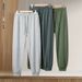 Men's Clothing Terry Sweatpants Men's Solid Color Loose Casual Pants Simple Basic Sports Leggings_viptrois.com
