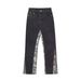 Men's Clothing Style Hip Hop Stitching Slightly Flared Personality Jeans New Cat Whisker Trouser Legs Modified Wide Leg Pants For Men And Women_viptrois.com