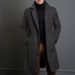 Classic Single-Breasted Trench Coat For Men – Slim Fit Lapel Coat (Khaki/Black/Light Gray/Royal Blue/Burgundy/Dark Blue/Dark Gray, Sizes M-5XL)_viptrois.com