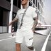 Men's Clothing Summer Fashion T Shirt Running Fitness Round Neck Short Sleeve Men's Street Sports 2 Piece Set_viptrois.com