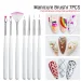 Arte Clavo 7/15PCS Plastic Handle Nail Brush Set Gel Polish Painting Drawing Acrylic Gel Nail Brush For Nails Art Manicure Tools_viptrois.com