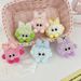 Cute Bow Knotted Monster Plush Pendant Cartoon Doll Cute Keychain Dopamine Couple Bag Pendant_viptrois.com