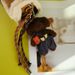 Bag Charm Cartoon Puppy Pendant Bag Pendant Little Red Book Cute Little Bear Curly Plush Doll Braided Rope Keychain Pendant_viptrois.com