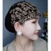 Women's Scarves Spring and summer new square dance hat hat women's Baotou hat casual beaded lace hat mother hat hair cover head_viptrois.com