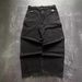 Popular Retro Street Straight Loose Casual Versatile Men's Black Pants Jeans_viptrois.com
