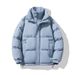 Men's Clothing New Cotton Coat Men's Fake Two Piece Winter Thickened Coat Solid Color Fashion Cotton Coat Trendy Print LOGO_viptrois.com