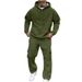 Men's Hooded Sweatshirt Jogger Set – Thickened Winter Gym & Casual Outfit – Loose Fit Pullover With Pockets (S-3XL, 7 Colors)_viptrois.com
