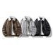 Faux Fur Collar Jacket – Unisex Winter Coat With Thickened Polyester For Streetwear & Campus Style_viptrois.com