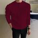 Men's Half-Turtleneck Button Sweater – Autumn/Winter Casual Knit Pullover (Dark Gray/Burgundy/Brown/Blue/Black/White/Khaki, S-3XL)_viptrois.com