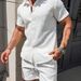 Men's Clothing Men's Shirt Casual Loose Short Sleeved Shorts_viptrois.com