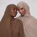 Unisex Muslim solid color Modal roll border mercerized cotton long turban covering scarf_viptrois.com