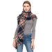Unisex Thickened warm circle yarn bristle checkered square scarf scarf woman_viptrois.com