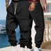 Men's Heavyweight Fleece-Lined Cargo Pants - Winter Workwear Outdoor Casual Jogger Pants With Multiple Pockets (S-XXXL, Solid Colors)_viptrois.com