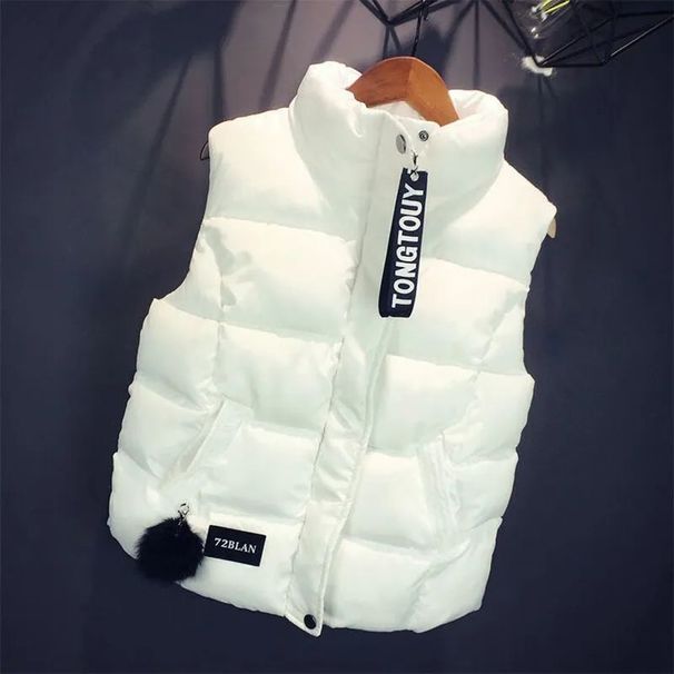 2025 New Autumn And Winter Vest Korean Version Of Student Short Down Cotton Jacket Vest Thickened Autumn And Winter Jacket_viptrois.com