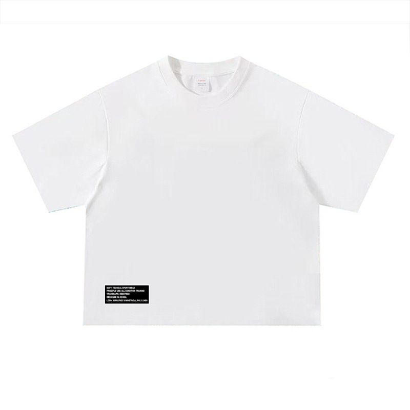 Summer Boxy Version Pure Cotton Round Neck Loose And Heavy 240g Fitness Short-sleeved T-shirt Men's Sweat-absorbing Breathable Bottoming Shirt_viptrois.com