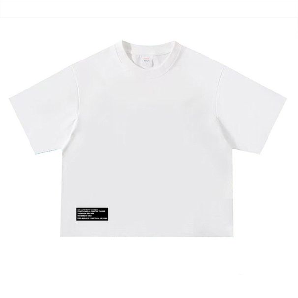 Summer Boxy Version Pure Cotton Round Neck Loose And Heavy 240g Fitness Short-sleeved T-shirt Men's Sweat-absorbing Breathable Bottoming Shirt_viptrois.com