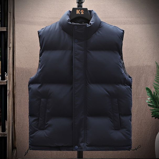 Trendy Casual Loose Student Cotton Vest, Thick Warm Jacket, Men's Versatile Cotton Vest_viptrois.com