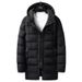 Men's Clothing Winter 25 Korean Men's Thick Warm Mid Length Hooded Jacket Men's Clothing Zhangzai 002 Loose Coat Men_viptrois.com