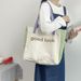 Women's Shoulder Bags Canvas Bag, Color-block Macaron, Lightweight, Breathable, Large-capacity Single-shoulder Handbag, Shopping Bag_viptrois.com