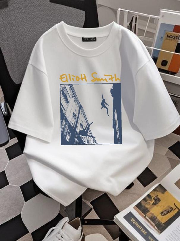 Vintage Elliott Smith T Shirt Gìt For Fans Unisex Comfortable Versatile Graphic Breathable Top For Everyday Wear Soft Summer Streetwear Stretched_viptrois.com