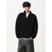 Trendy Half-Zip High Neck Solid Color For Men, Loose Fit, Autumn Winter, Japanese Lazy Style, Couple's Versatile Knitted_viptrois.com