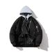 Men's Clothing Autumn And Winter Solid Air Force Pilot Jacket Men's Quilted Jacket Women's Zipper Decoration Hooded Couple Baseball Uniform Trend_viptrois.com