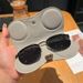 Leather Glasses Case Portable Sun Glasses Storage Bag Pendant Men And Women Myopia Glasses Bag Universal Protective Bag Anti Pressure_viptrois.com