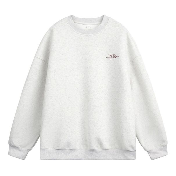 Nordmann 380g Heavyweight Textured Crew Neck Sweatshirt For Men, Autumn New Color-Block Letter Print Trendy Loose Pullover Jacket_viptrois.com