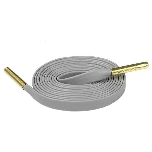 Shoelace Fashion Leather PU Fit Shoelace Flat Solid Color Nylon Shoe Rope_viptrois.com