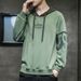 Men's Hooded Sweatshirt Long Sleeve Pullover Casual Loose Fit Unisex Fleece-Lined Streetwear Top For Autumn Winter_viptrois.com