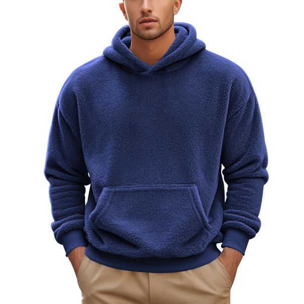 Men’s Fleece-Lined Hooded Sweatshirt – Winter-Ready Pullover With Cozy Double-Layer Fabric (Gray/Black/Khaki/Navy/Blue/Brown)_viptrois.com