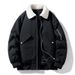 2025 Winter Men's Trendy Brand New Down Jacket Cotton Jacket Lamb Fleece Collar Thickened Warm Winter Coat_viptrois.com