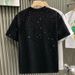 Trendy Brand Versatile Fashionable Round Neck Short T-shirt For Men With Starry Sky And Diamond Hot Stamping Slim Fit,_viptrois.com