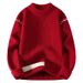 Men's Semi-turtleneck Sweater Men's Thickened Pullover Trendy Men's Knitted Sweater Top Men's Clothing_viptrois.com