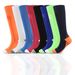 Outdoor stretch socks Pressure sports multi-color gradient men's and women's long tube sweat absorption compression socks_viptrois.com