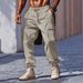 Men's Clothing Cotton And Linen Men's Pants Outdoor Loose Multi Pocket Workwear Cuffed Casual Pants Long Men_viptrois.com