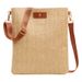 Women's Tote Bags Straw Woven Bag, Single-shoulder Bag, Bucket Bag, Vacation Beach Tote Bag, Adjustable Wide Shoulder Strap Crossbody Bag_viptrois.com