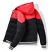 Padded-on Men's Embroidery Contrasting Colors Loose Removable Hat Double-sided Wear Thickened Padded Jacket Hooded Jacket_viptrois.com