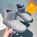 SHLIANG New Men's Winter Thickened Fleece Lined Leather Surface Slip-On Snow Boots Outdoor Sports Bread Shoe Large Size Rubber Sole X0088_viptrois.com